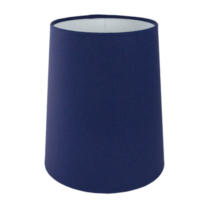 Regal Blue Cotton Tall French Drum Lampshade