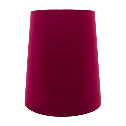 Ruby Red Velvet Tall French Drum Lampshade