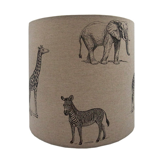Safari Animals Drum Lampshade