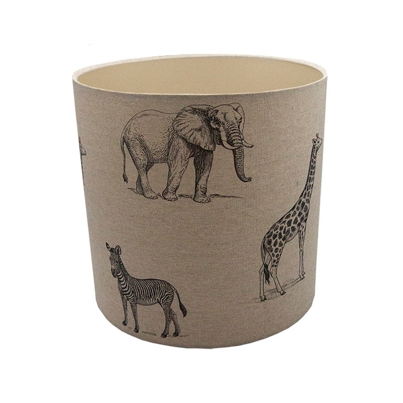 Safari Animals Drum Lampshade