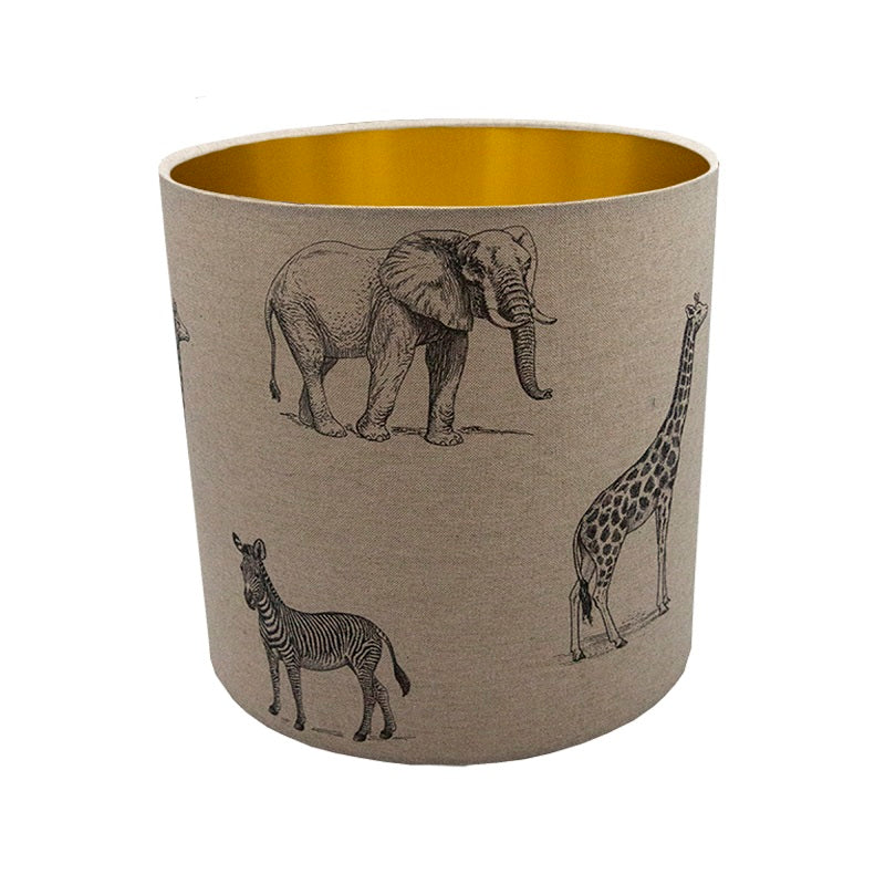 Safari Animals Drum Lampshade