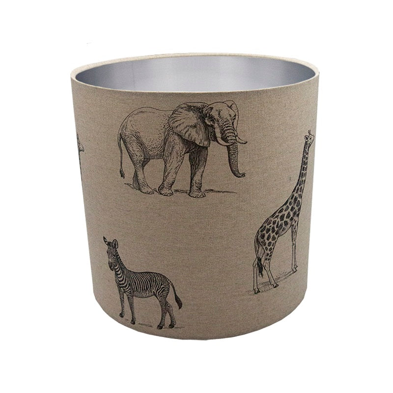 Safari Animals Drum Lampshade