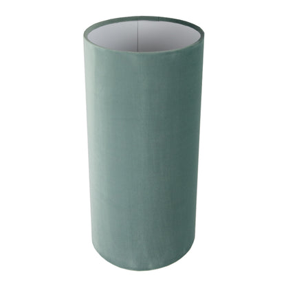 Seafoam Velvet Tall Drum Lampshade