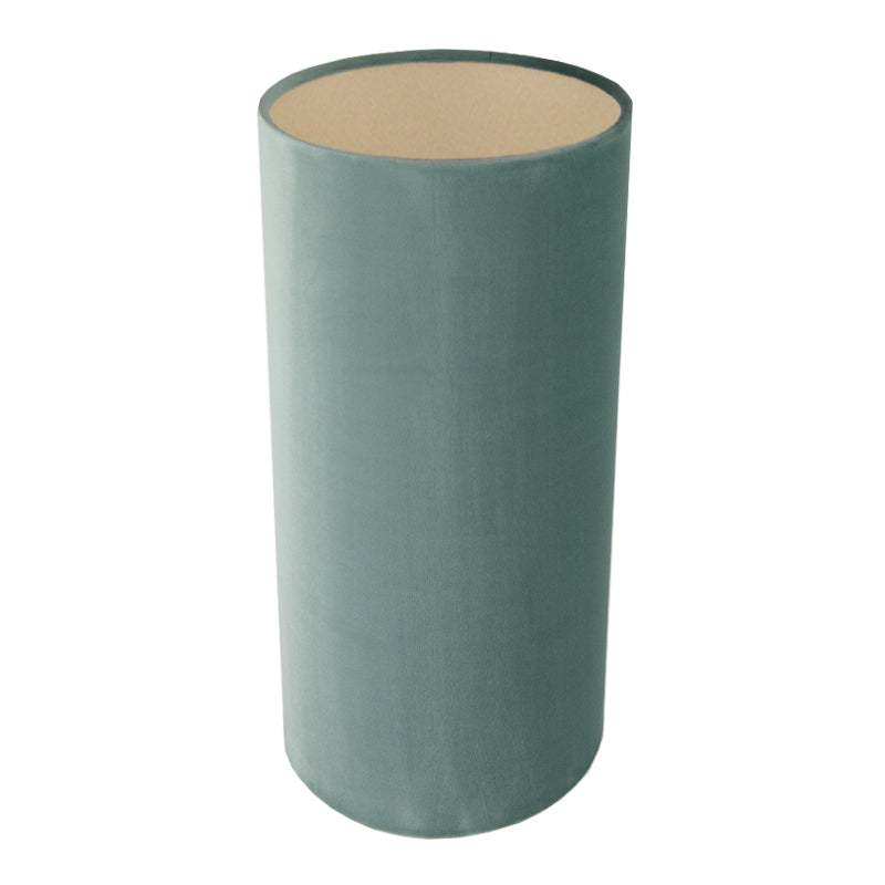 Seafoam Velvet Tall Drum Lampshade