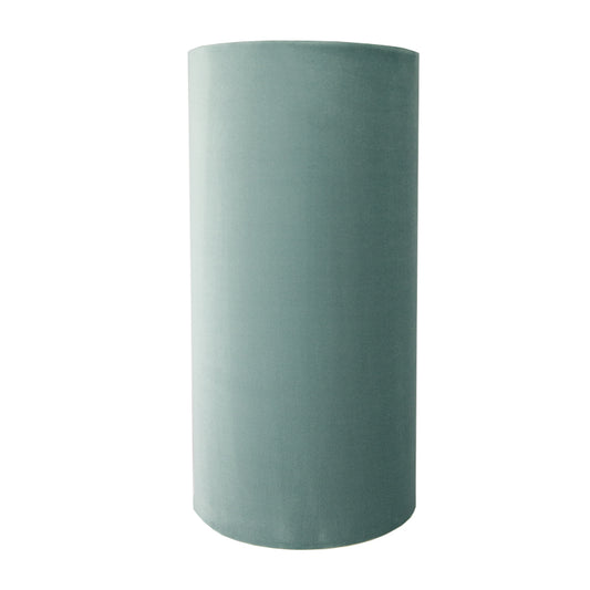 Seafoam Velvet Tall Drum Lampshade