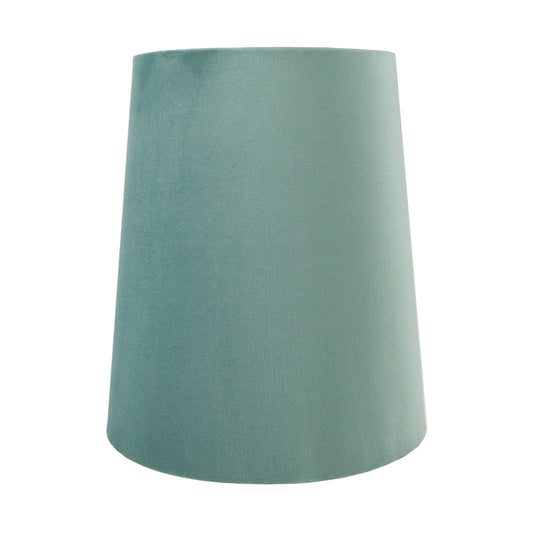 Seafoam Velvet Tall French Drum Lampshade