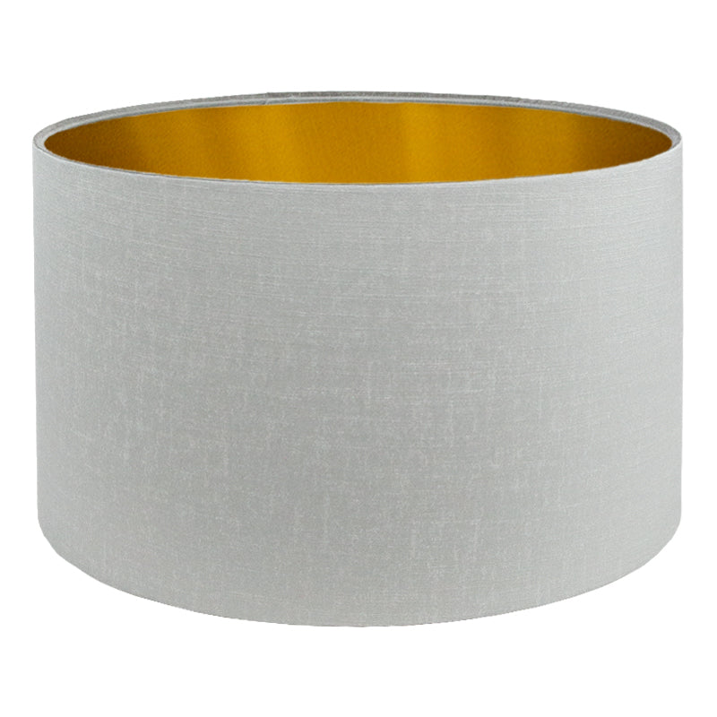 Dove Grey Satin Drum Lampshade
