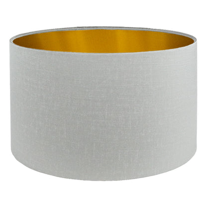 Dove Grey Satin Drum Lampshade