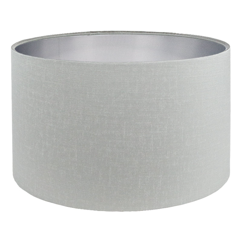 Dove Grey Satin Drum Lampshade