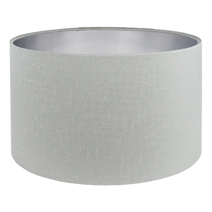 Dove Grey Satin Drum Lampshade