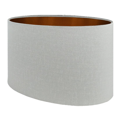 Dove Grey Satin Oval Lampshade