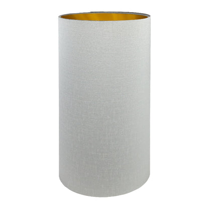 Dove Grey Satin Tall Drum Lampshade