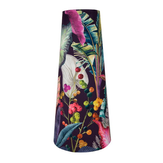 Oasis Aubergine Velvet Tall Tapered Lampshade
