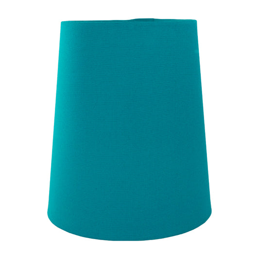 Teal Cotton Tall French Drum Lampshade