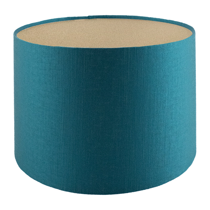 Teal Satin Drum Lampshade
