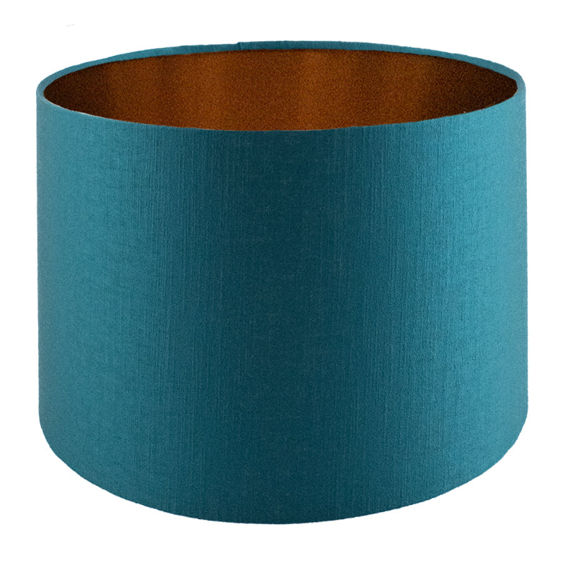 Teal Satin Drum Lampshade
