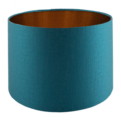 Teal Satin Drum Lampshade