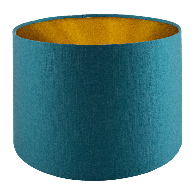 Teal Satin Drum Lampshade