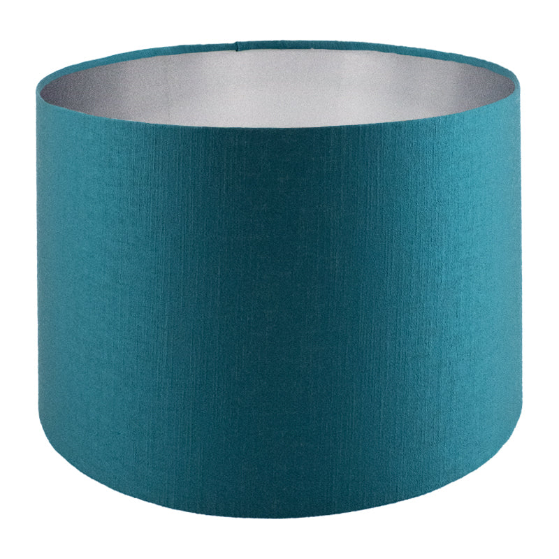 Teal Satin Drum Lampshade