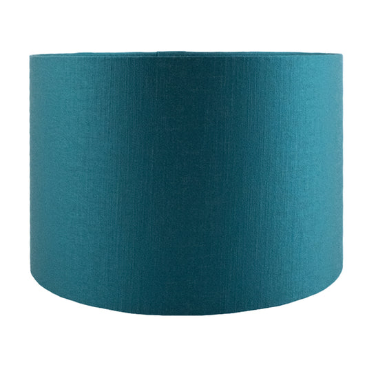 Teal Satin Drum Lampshade