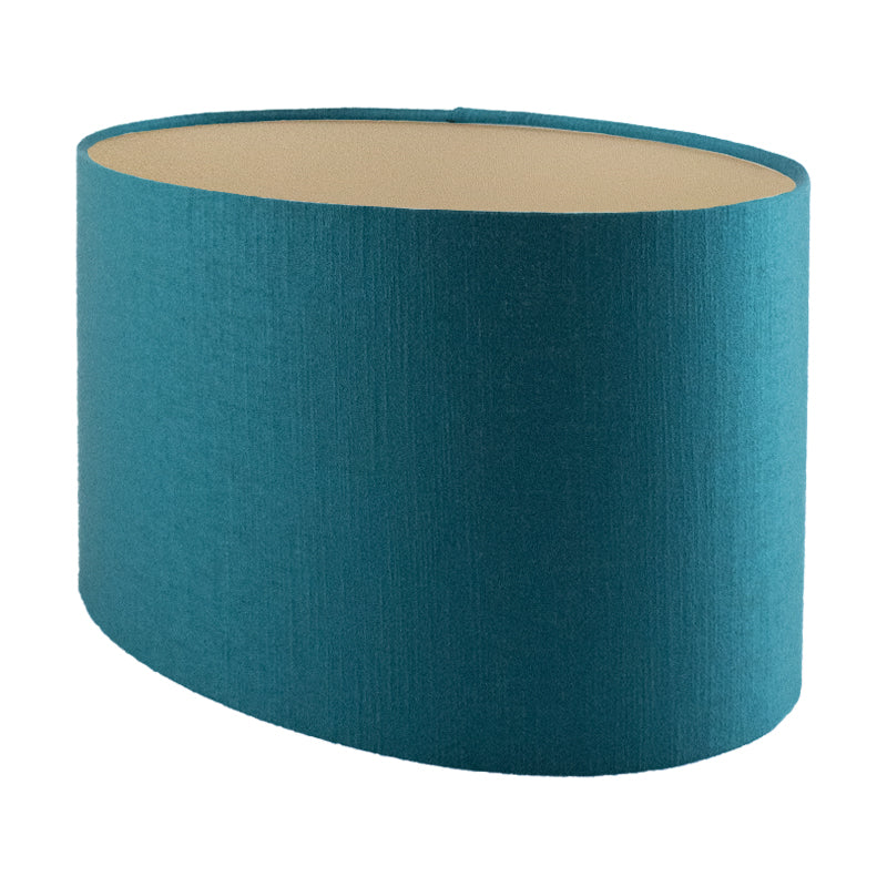 Teal Satin Oval Lampshade
