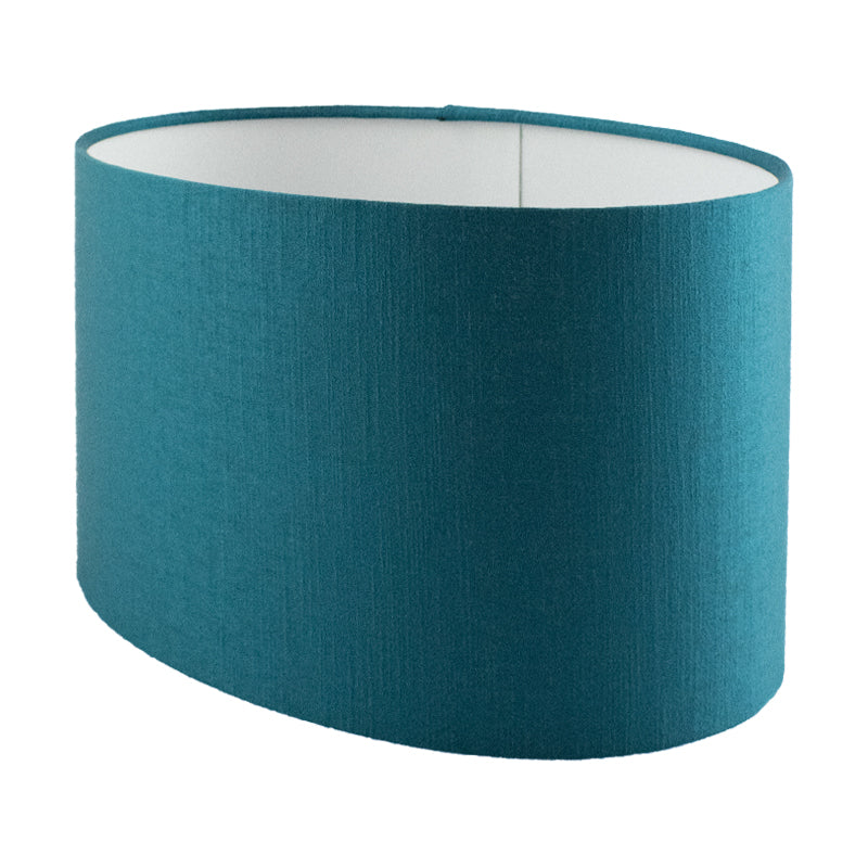 Teal Satin Oval Lampshade