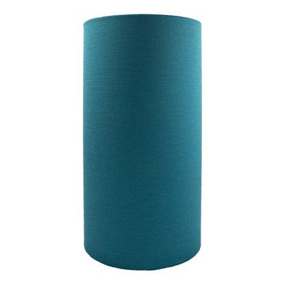 Teal Satin Tall Drum Lampshade