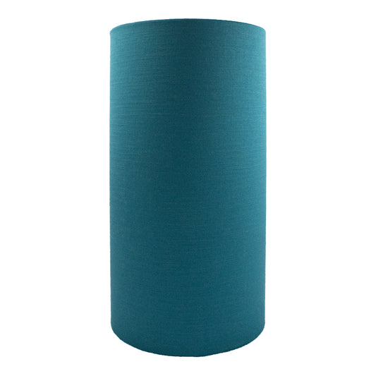 Teal Satin Tall Drum Lampshade