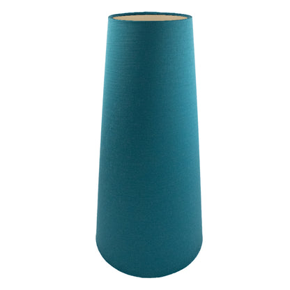 Teal Satin Tall Tapered Lampshade