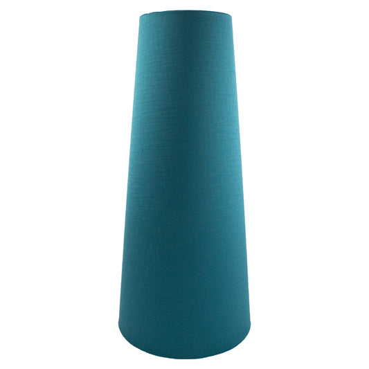 Teal Satin Tall Tapered Lampshade