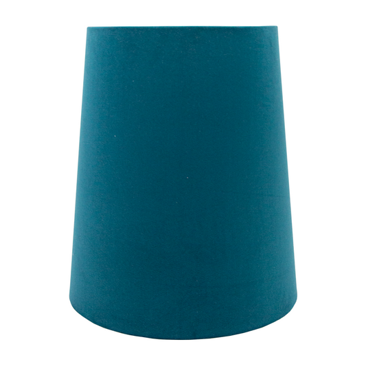 Teal Velvet Tall French Drum Lampshade