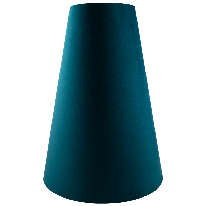 Teal Velvet Tall Tapered Lampshade