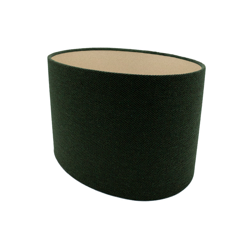 Toad Green Herringbone Oval Lampshade
