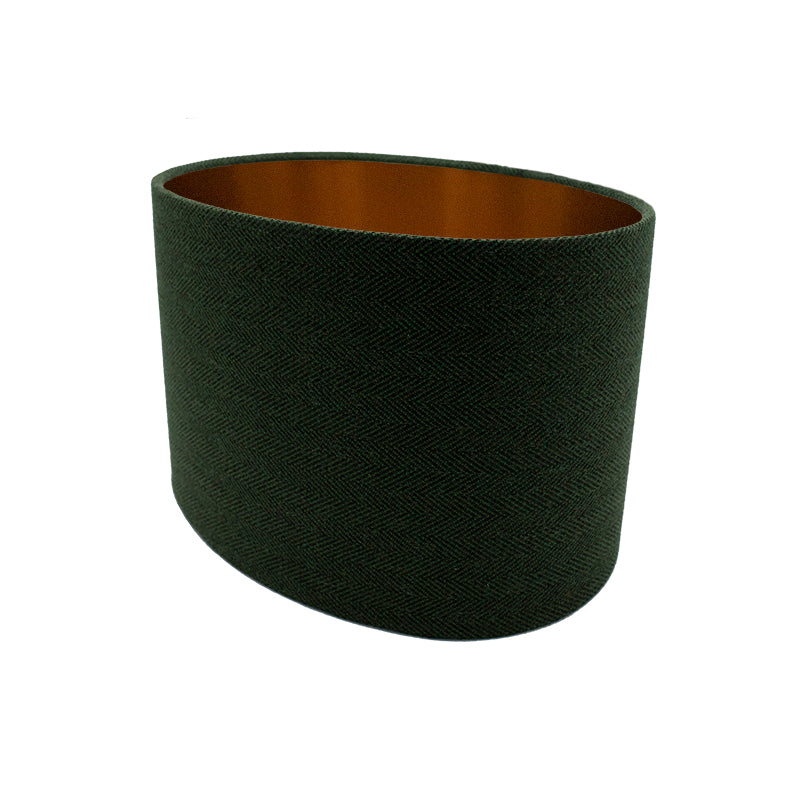 Toad Green Herringbone Oval Lampshade