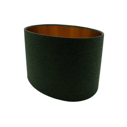 Toad Green Herringbone Oval Lampshade