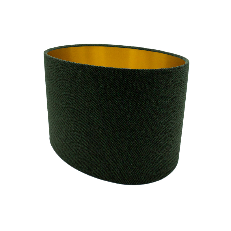 Toad Green Herringbone Oval Lampshade