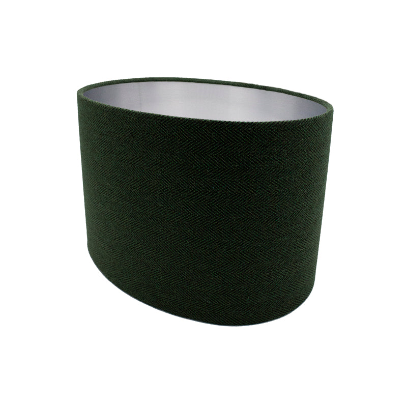 Toad Green Herringbone Oval Lampshade