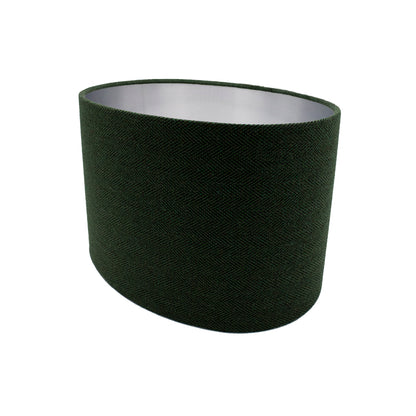 Toad Green Herringbone Oval Lampshade
