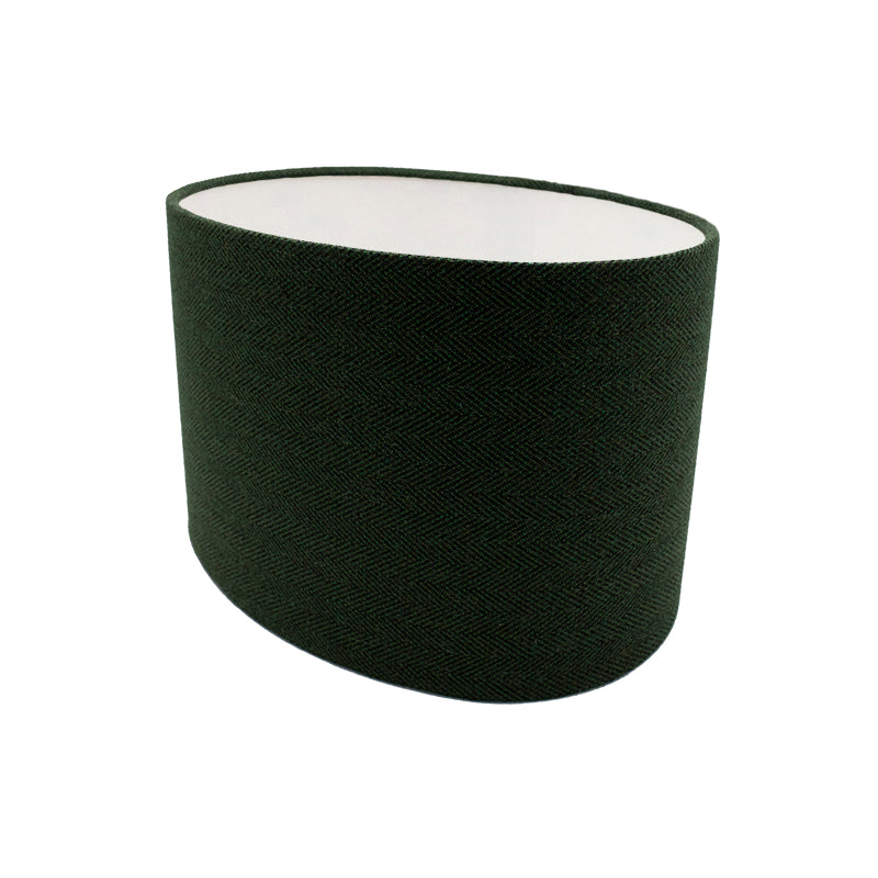 Toad Green Herringbone Oval Lampshade