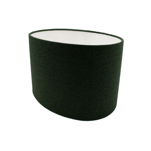 Toad Green Herringbone Oval Lampshade