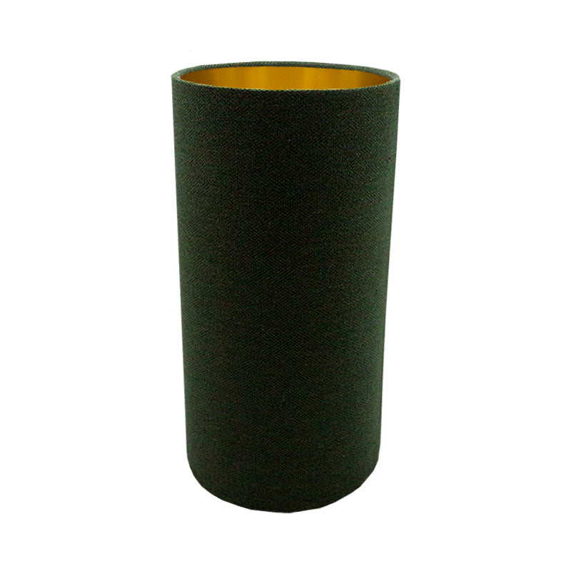 Toad Green Herringbone Tall Drum Lampshade