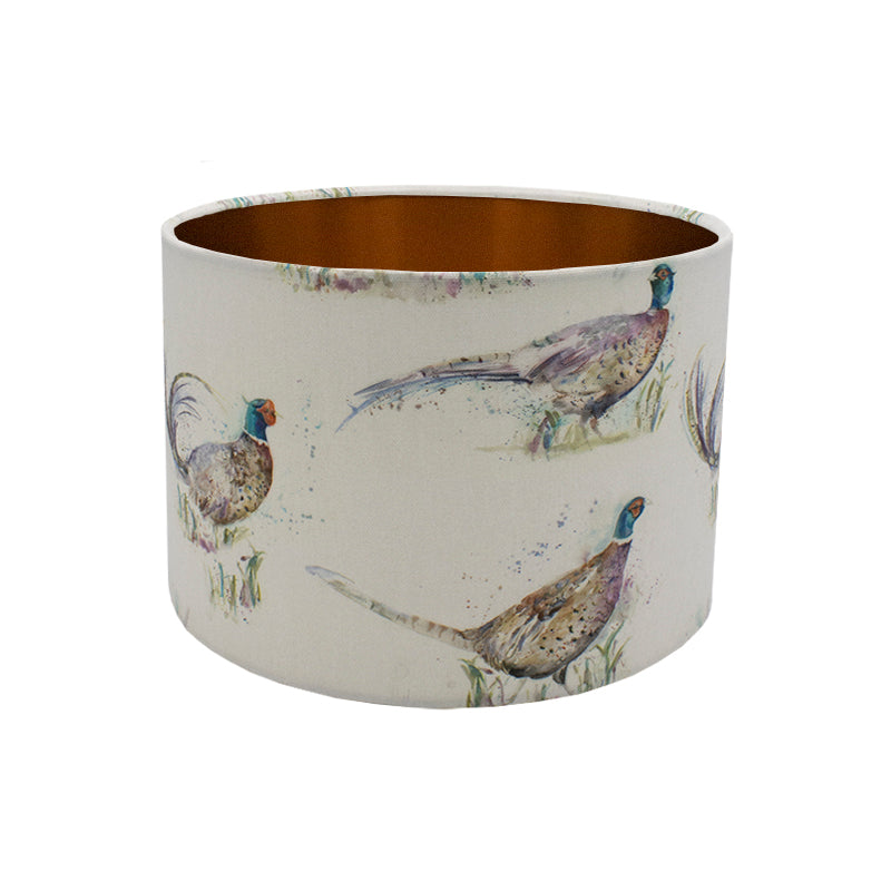 Voyage Dashing Pheasant Drum Lampshade