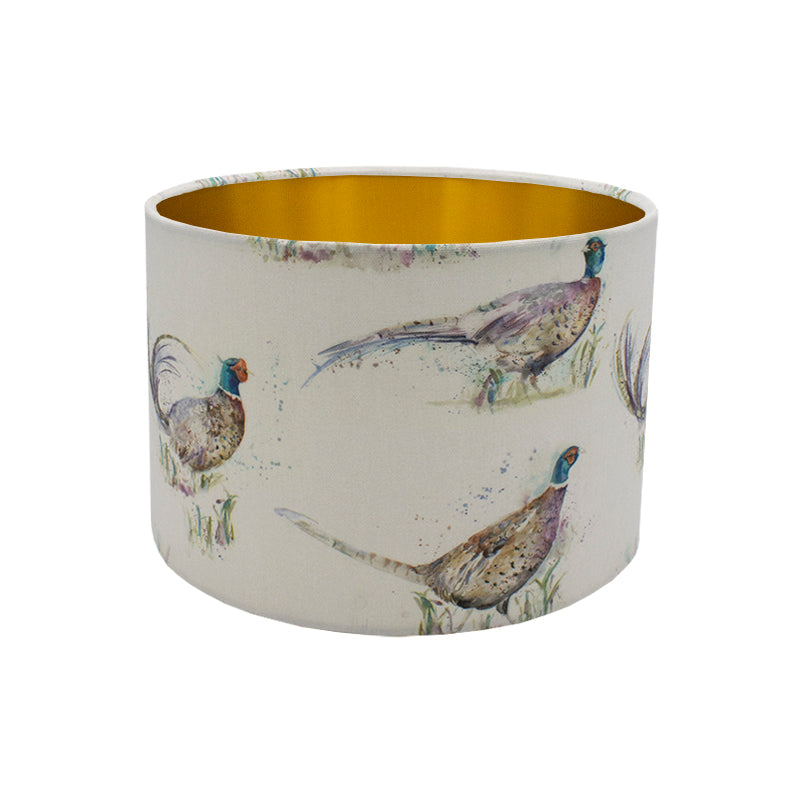 Voyage Dashing Pheasant Drum Lampshade