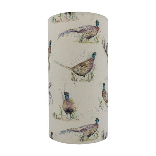 Voyage Dashing Pheasant Tall Drum Lampshade