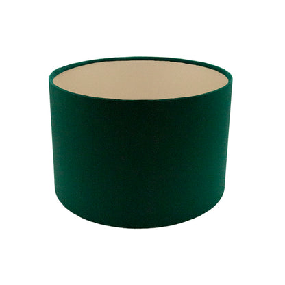 Voyage Emerald Green Velvet Drum Lampshade Champagne Inner