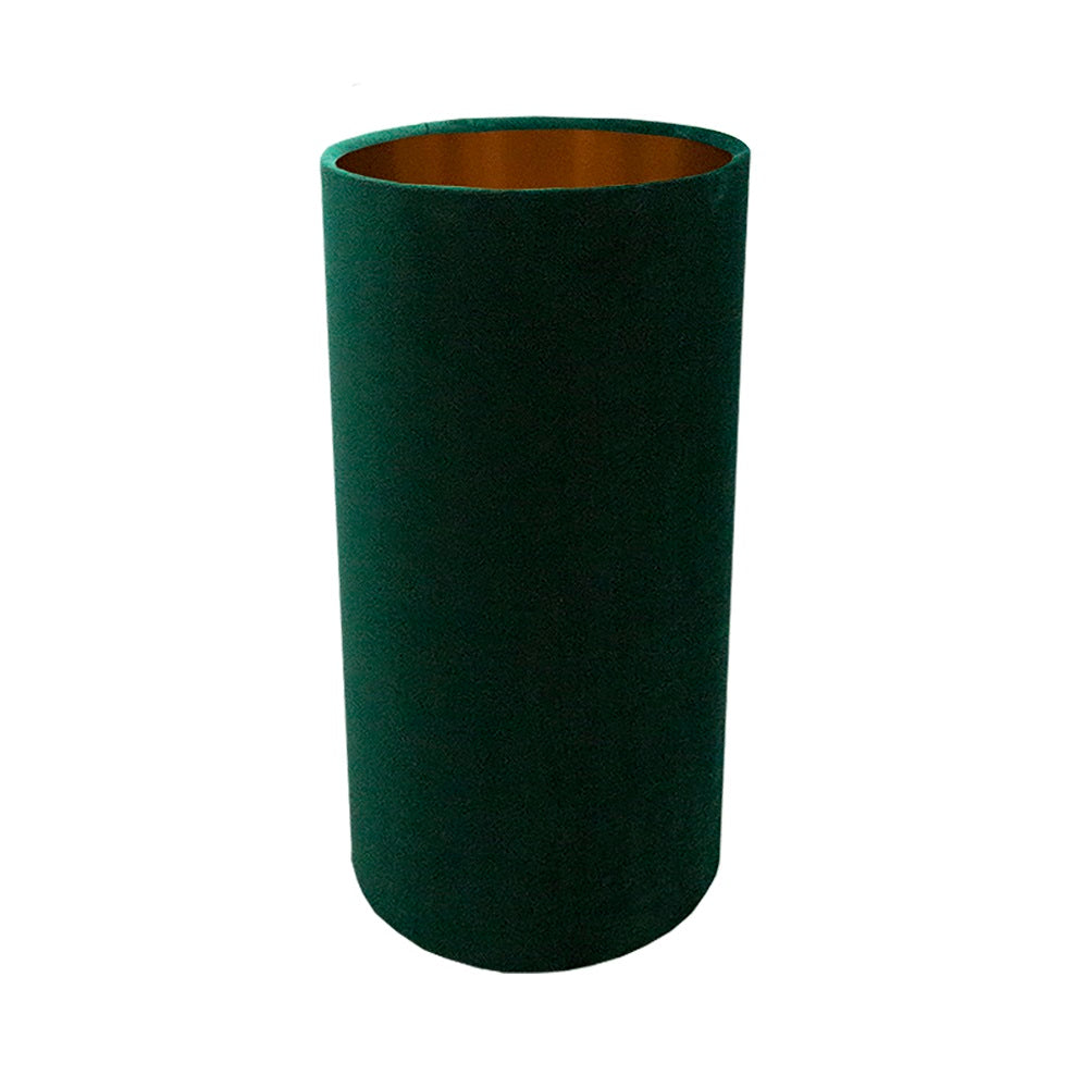 Emerald Green Velvet Tall Drum Lampshade