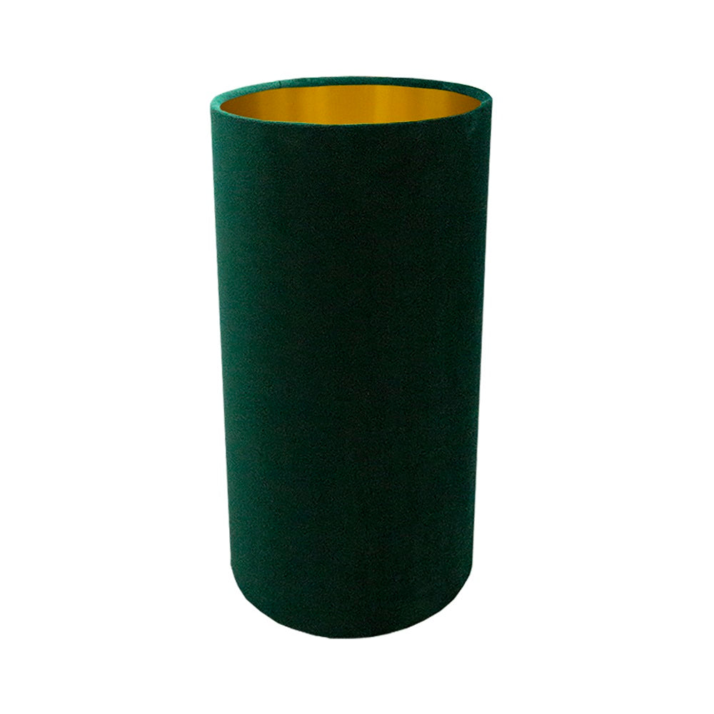 Emerald Green Velvet Tall Drum Lampshade