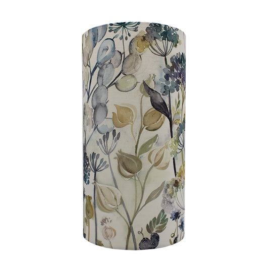 Voyage Hedgerow Blue Tall Drum Lampshade