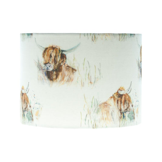 Highland Cattle Drum Lampshade