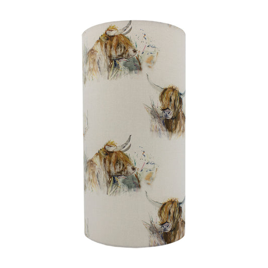 Voyage Highland Cattle Tall Drum Lampshade